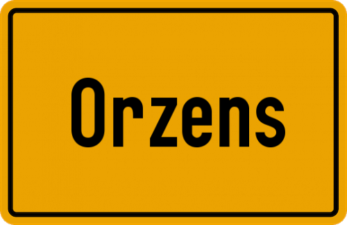 Ortsschild Orzens