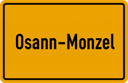 Ortsschild Osann-Monzel
