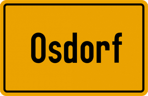 Ortsschild Osdorf