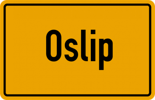 Ortsschild Oslip