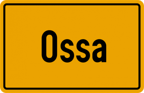 Ortsschild Ossa