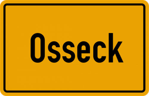 Ortsschild Osseck, Saale