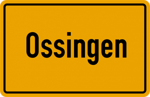 Ortsschild Ossingen