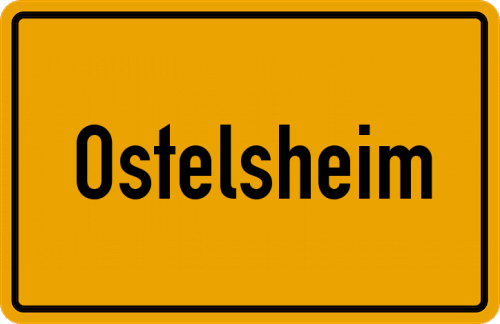 Ortsschild Ostelsheim