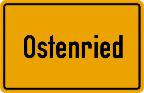 Ortsschild Ostenried