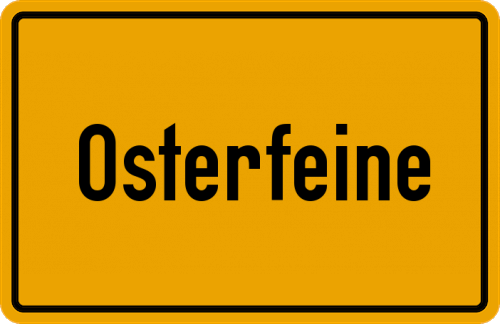 Ortsschild Osterfeine
