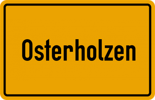 Ortsschild Osterholzen, Kreis Fürstenfeldbruck