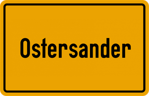 Ortsschild Ostersander, Ostfriesland