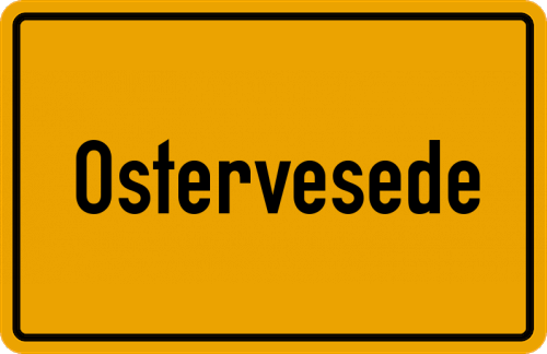 Ortsschild Ostervesede