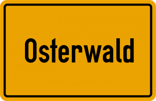 Ortsschild Osterwald, Sauerland