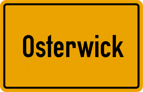 Ortsschild Osterwick, Westfalen