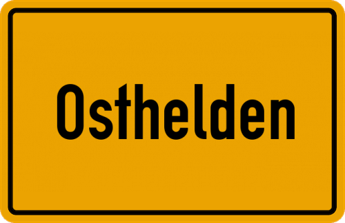 Ortsschild Osthelden