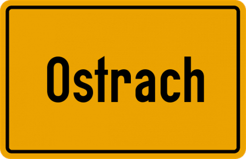 Ortsschild Ostrach