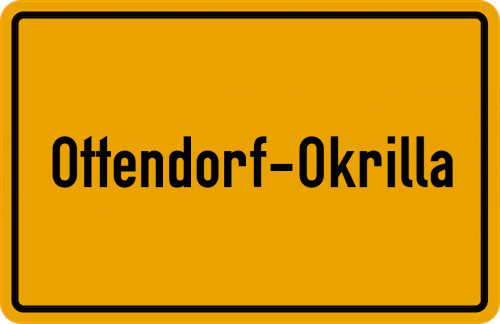 Ortsschild Ottendorf-Okrilla