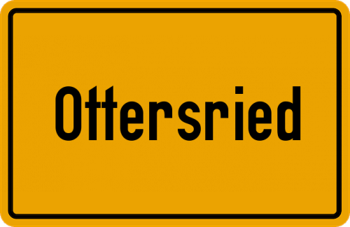 Ortsschild Ottersried, Kreis Pfaffenhofen an der Ilm