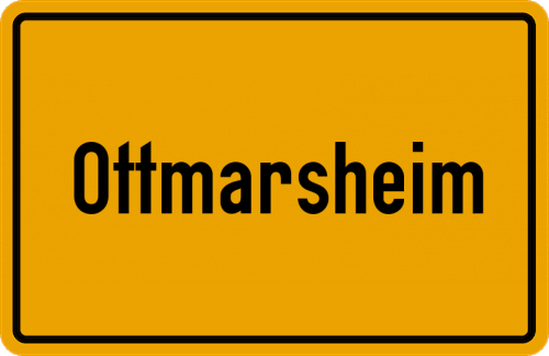Ortsschild Ottmarsheim