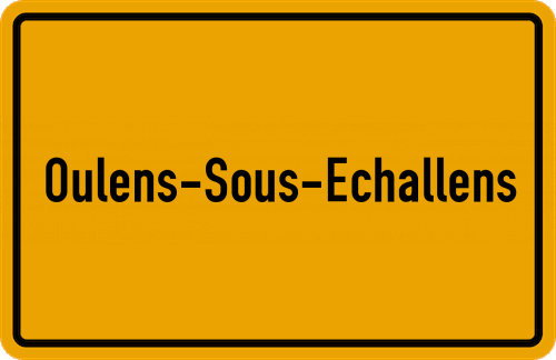 Ortsschild Oulens-sous-Echallens