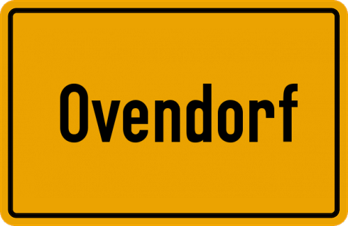 Ortsschild Ovendorf