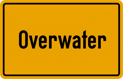 Ortsschild Overwater