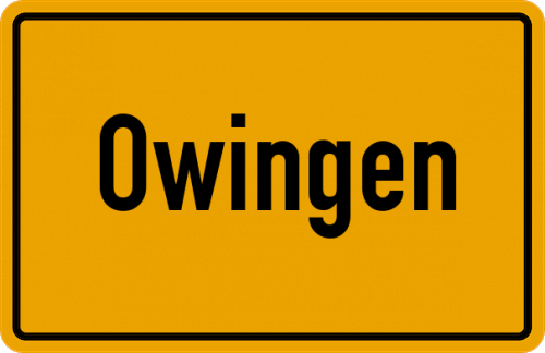 Ortsschild Owingen
