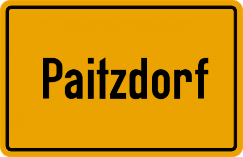 Ortsschild Paitzdorf