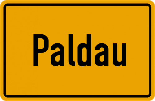 Ortsschild Paldau