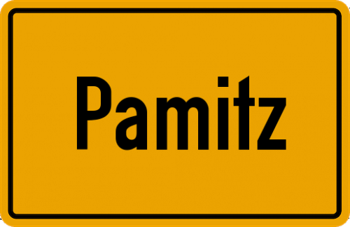 Ortsschild Pamitz