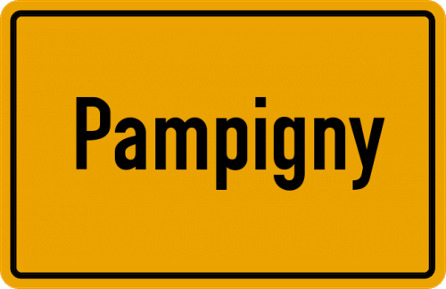 Ortsschild Pampigny