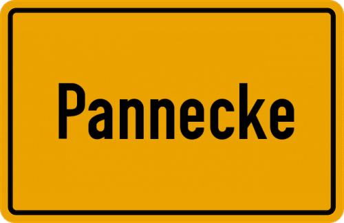 Ortsschild Pannecke