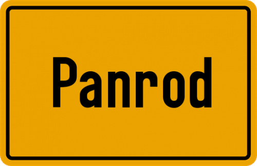 Ortsschild Panrod