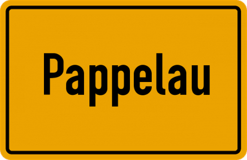 Ortsschild Pappelau