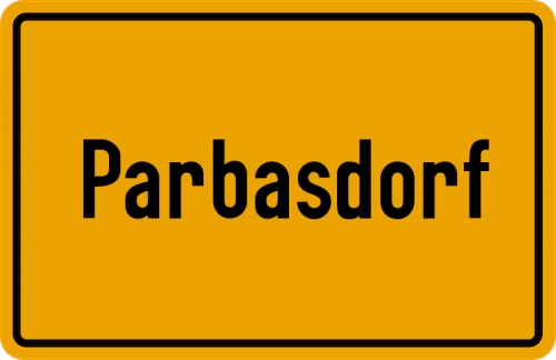 Ortsschild Parbasdorf