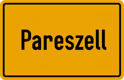 Ortsschild Pareszell