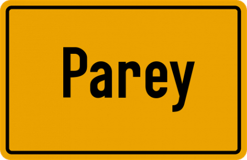 Ortsschild Parey