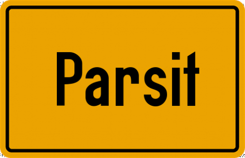 Ortsschild Parsit, Westfalen
