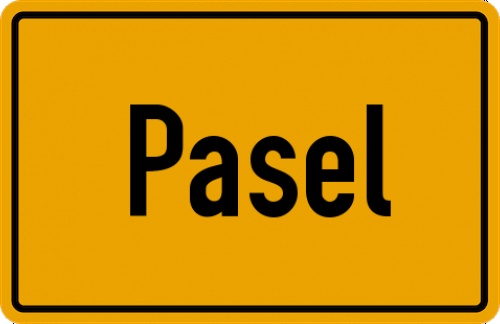 Ortsschild Pasel