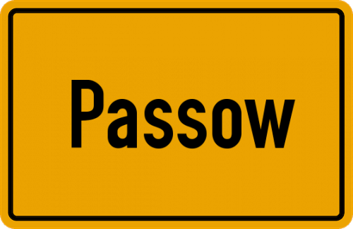 Ortsschild Passow