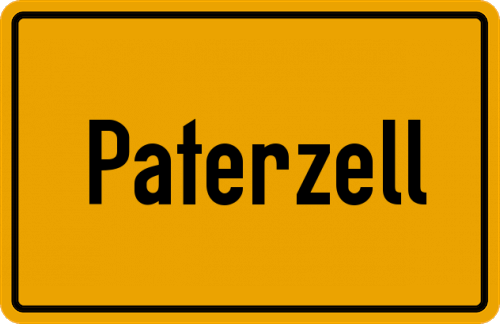 Ortsschild Paterzell