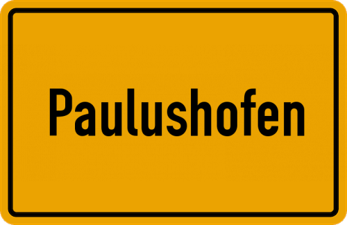 Ortsschild Paulushofen
