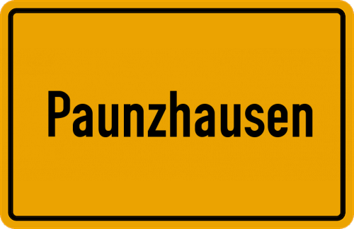 Ortsschild Paunzhausen