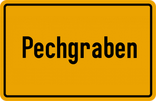 Ortsschild Pechgraben, Oberfranken