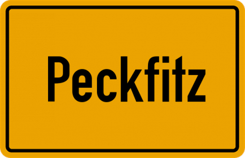 Ortsschild Peckfitz