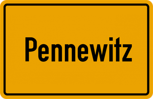 Ortsschild Pennewitz
