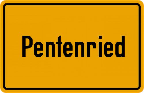 Ortsschild Pentenried