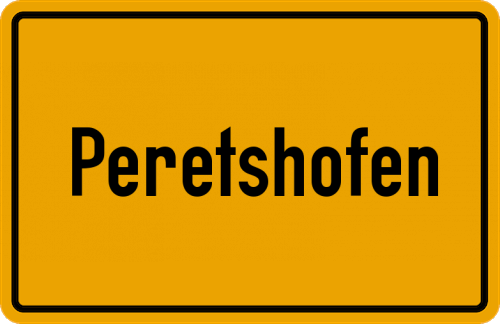 Ortsschild Peretshofen