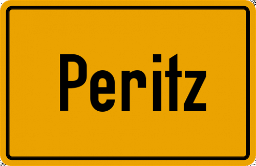 Ortsschild Peritz