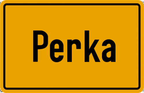 Ortsschild Perka