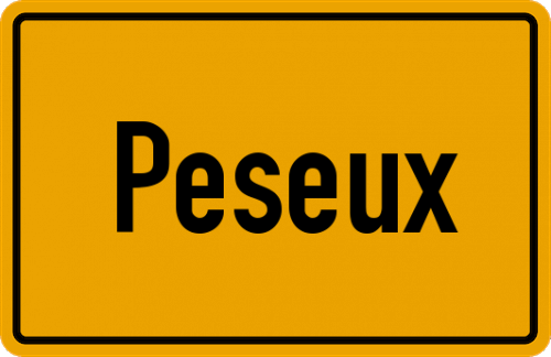 Ortsschild Peseux