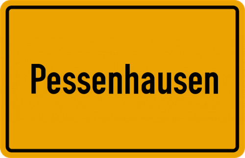 Ortsschild Pessenhausen, Lech