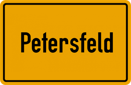 Ortsschild Petersfeld, Kreis Cloppenburg